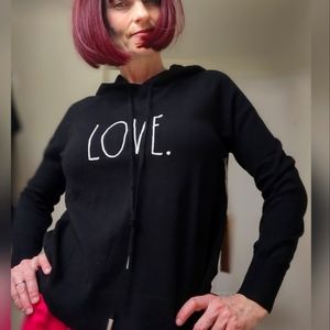 NWT Rae Dunn black LOVE hoodie